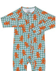 Bamboo Zip Romper | Gingerbread Gingham