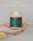 Merry Christmas Soy Candle | 9oz. Clear Jar (Christmas Tree)
