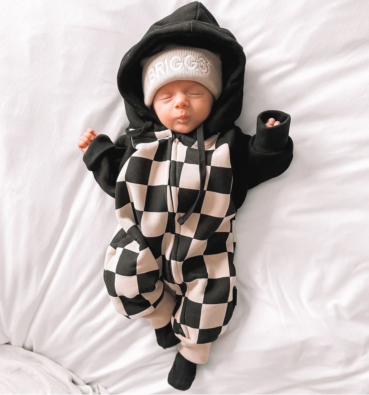 Hooded Fleece Romper in Venice (PREORDER)