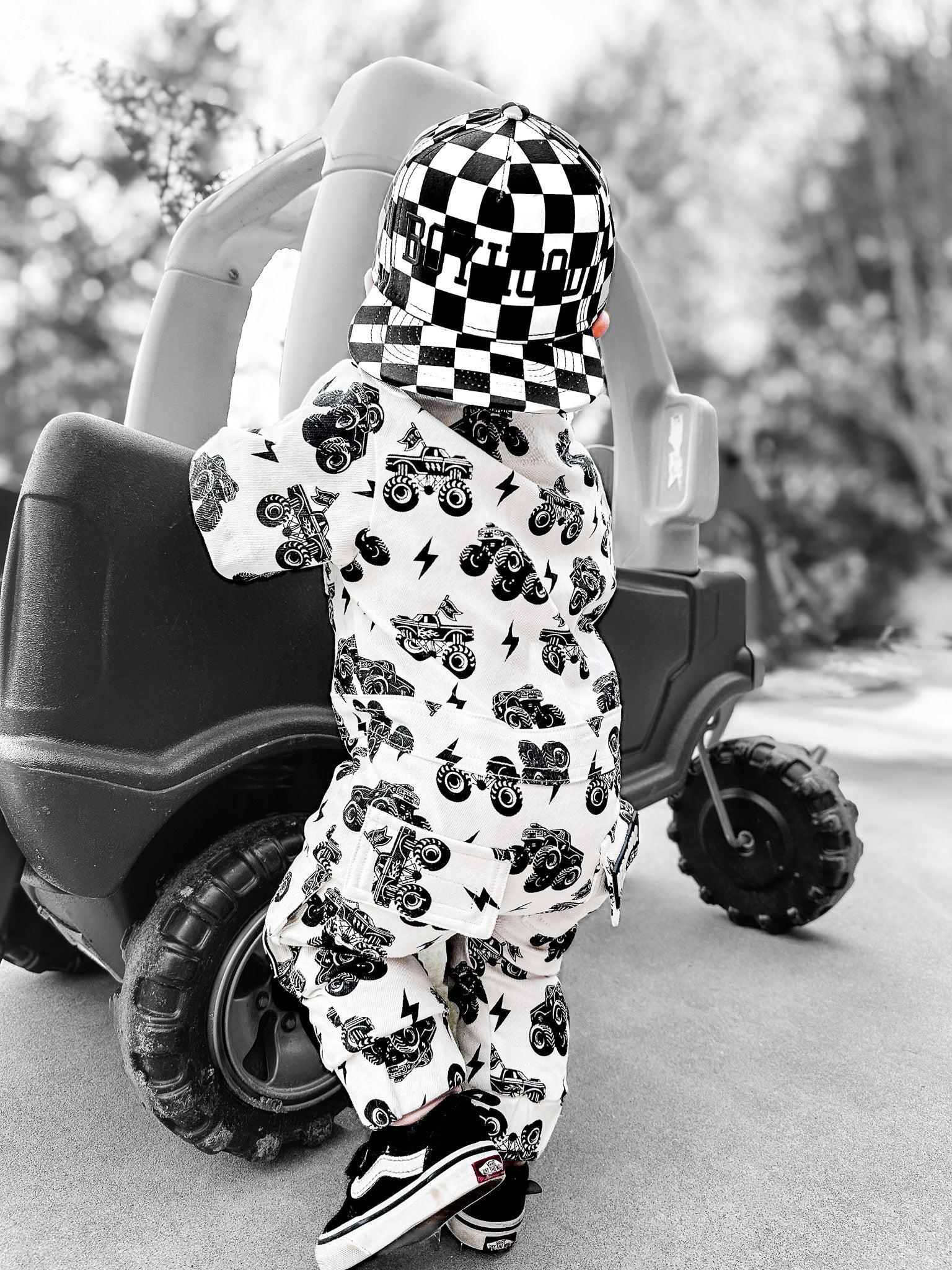 Pit Crew Romper in WWXRB Monster Truck AXEL