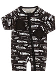 Bamboo Zip Romper | Race Cars