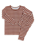 Bamboo Two Piece Set | Chocolate Gingham
