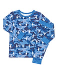 Bamboo Two Piece Set | Blue Camo Bolts