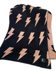 Black + Camel Bolt Cozy Blanket