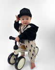 Hooded Fleece Romper in Bowie (PREORDER)
