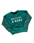 Mistletoe & Mama Waffle Sleeve Crewneck