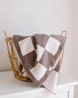 Plush Blanket | Mushroom Checkerboard