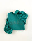 Mama St. Patty's Crewneck Sweatshirt - Embroidered Varsity Design