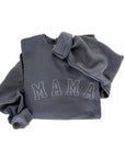 Mama Varsity Embroidered Crewneck Sweatshirt - Neutrals