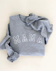Mama Varsity Embroidered Crewneck Sweatshirt - Neutrals