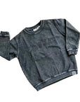 Bubs Black on Black Embroidered Varsity Corded Crewneck