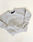 Mama's Boy Signature Acid Wash Crewneck - Oatmeal