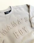 Mama's Boy Signature Acid Wash Crewneck - Oatmeal