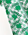 Bamboo Zip Romper | Lucky Shamrock