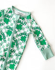 Bamboo Zip Romper | Lucky Shamrock