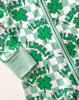 Bamboo Zip Romper | Lucky Shamrock