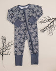 Bamboo Zip Romper | Leopard Skull