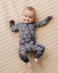Bamboo Zip Romper | Leopard Skull