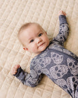 Bamboo Zip Romper | Leopard Skull
