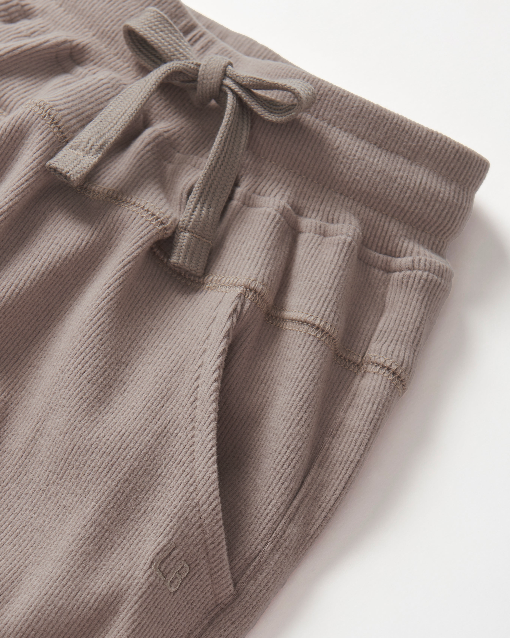 Ribbed Jogger - Mushroom