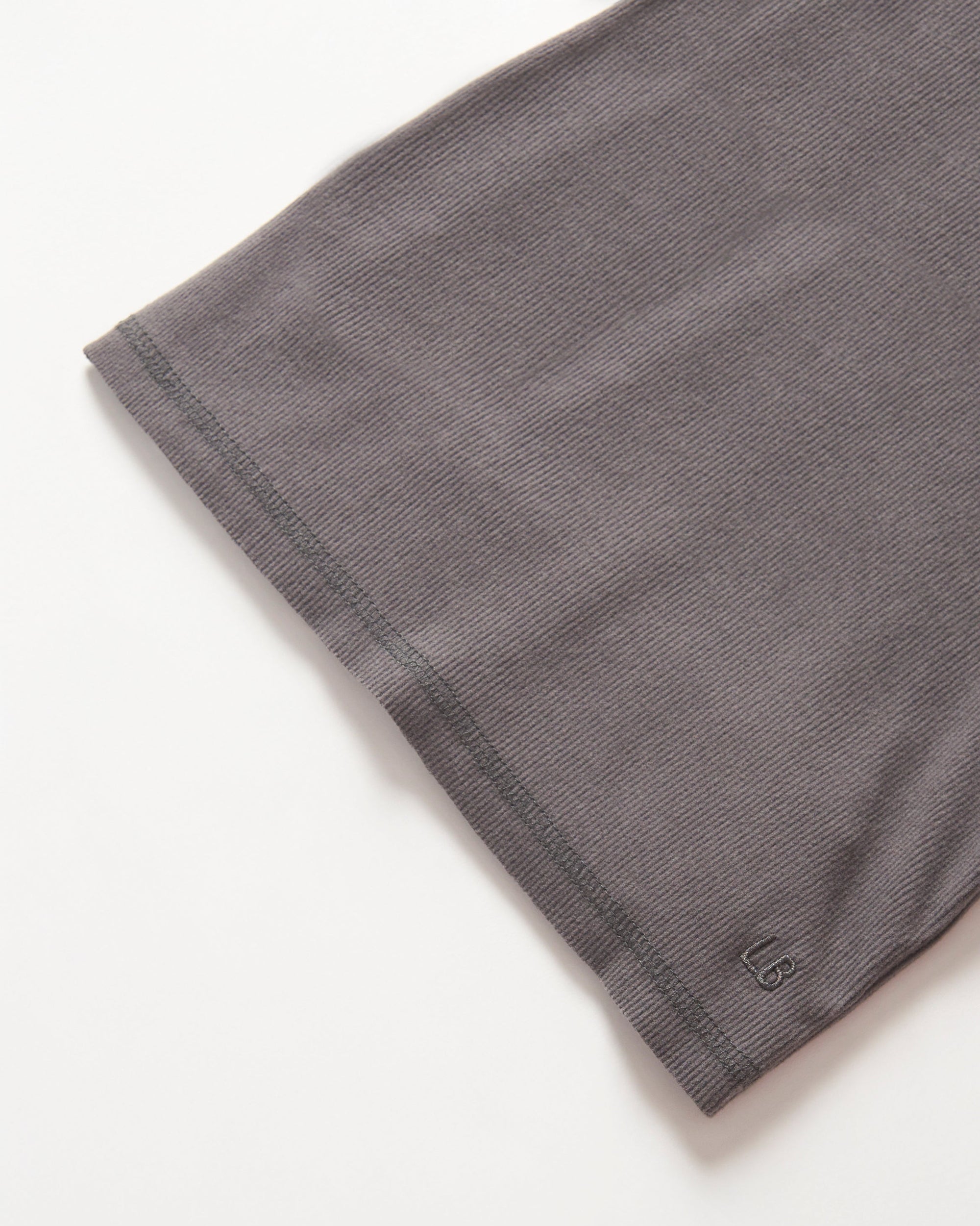 Long Sleeve Ribbed Tee - Graphite