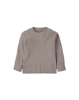 Long Sleeve Ribbed Tee - Mushroom
