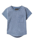 Navy Acid Wash Pocket Tee