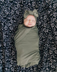 Olive Bamboo Hat OR Head Wrap Set