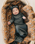 Charcoal Bamboo Knot Gown