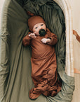 Rust Bamboo Knot Gown