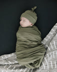 Olive Bamboo Hat OR Head Wrap Set