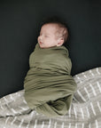 Olive Bamboo Stretch Swaddle