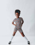 CHECKERED FOOTBALL DREAM SHORT SET