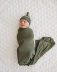 Olive Bamboo Hat OR Head Wrap Set