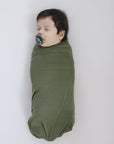 Olive Bamboo Stretch Swaddle