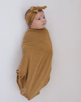 Mustard Bamboo Hat OR Head Wrap Set