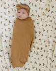 Mustard Bamboo Stretch Swaddle