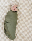 Olive Bamboo Stretch Swaddle