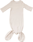 Vanilla Organic Cotton Ribbed Knot Gown