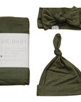 Olive Bamboo Hat OR Head Wrap Set