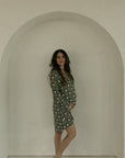 Women's Bamboo Sleeping Dress | Santa Checkerboard