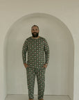 Men's Bamboo Pajamas | Santa Checkerboard