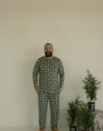 Men's Bamboo Pajamas | Santa Checkerboard