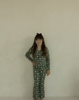 Pre-Teen Flare Bamboo Pajamas | Santa Checkerboard