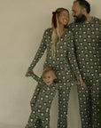 Bamboo Two Piece Pajamas | Santa Checkerboard