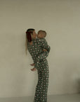 Women's Bamboo Pajamas | Santa Checkerboard