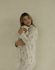 Long Sleeve Women's Bamboo Pajamas | Candy Cane