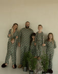 Men's Bamboo Pajamas | Santa Checkerboard