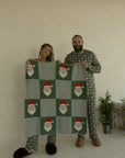 Men's Bamboo Pajamas | Santa Checkerboard