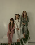 Pre-Teen Flare Bamboo Pajamas | Santa Checkerboard